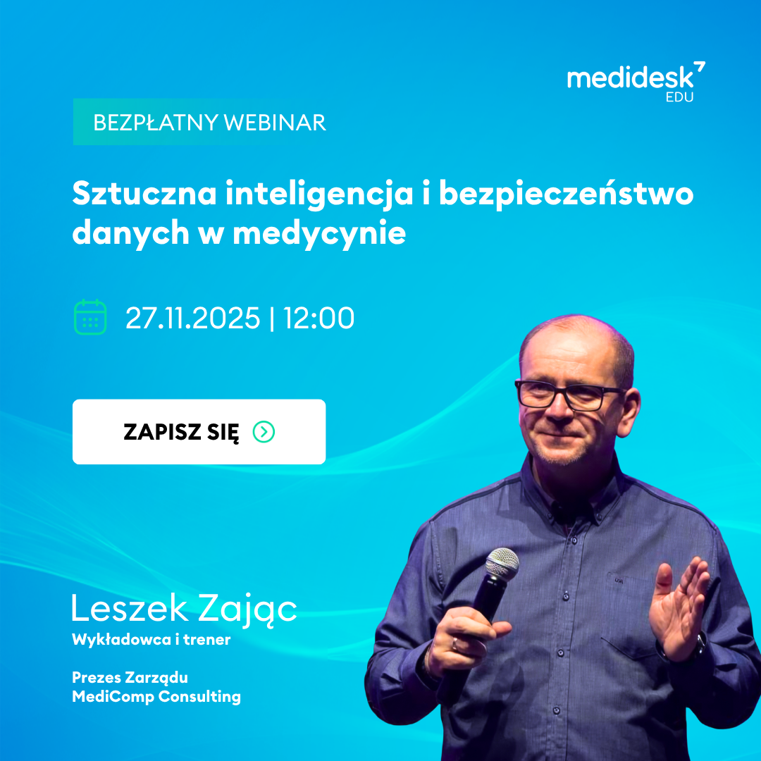 Bezpłatny webinar: Sztuczna inteligencja i bezpieczeństwo danych w medycynie