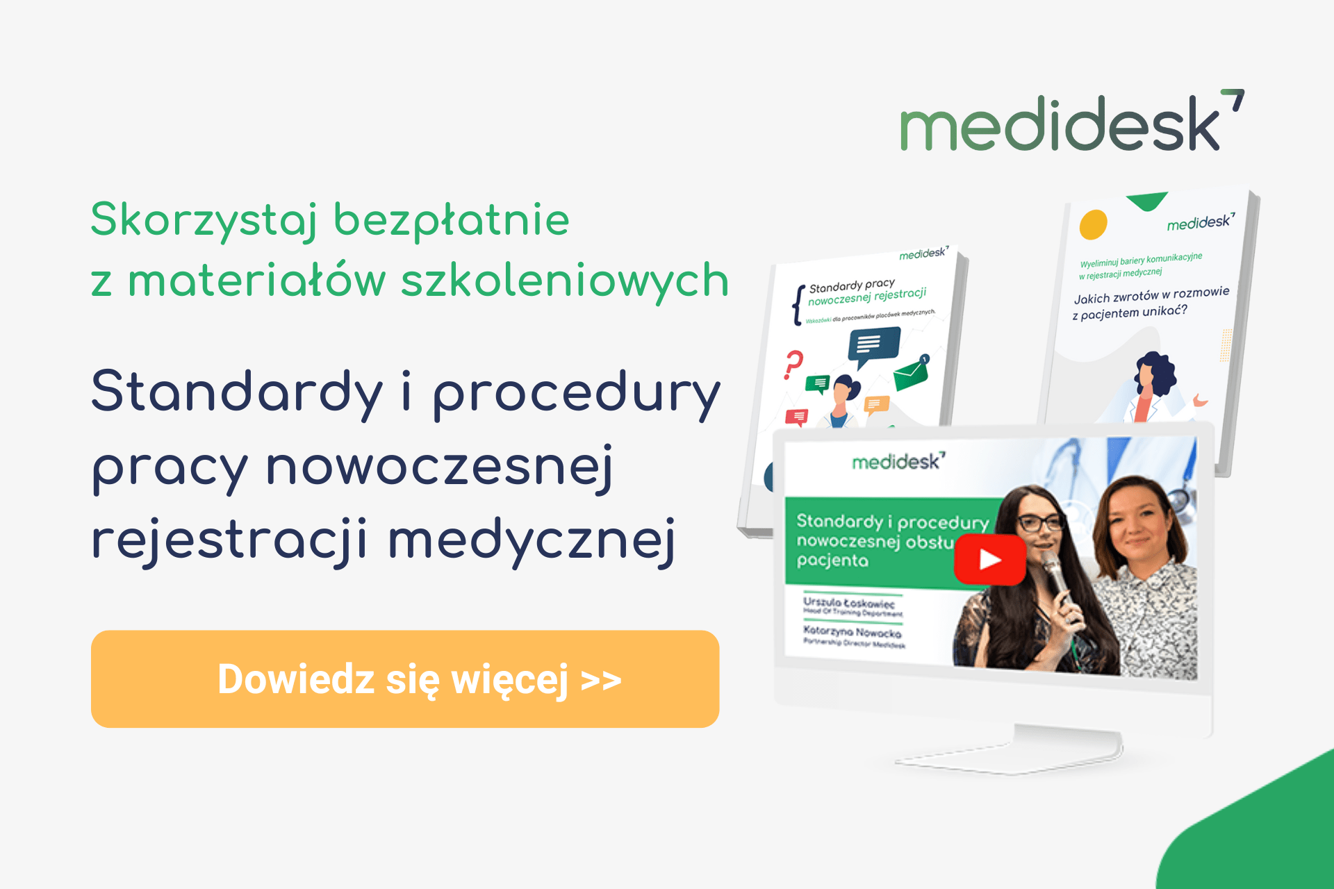 Bezpłatne materiały – Standardy i procedury pracy nowoczesnej rejestracji medycznej