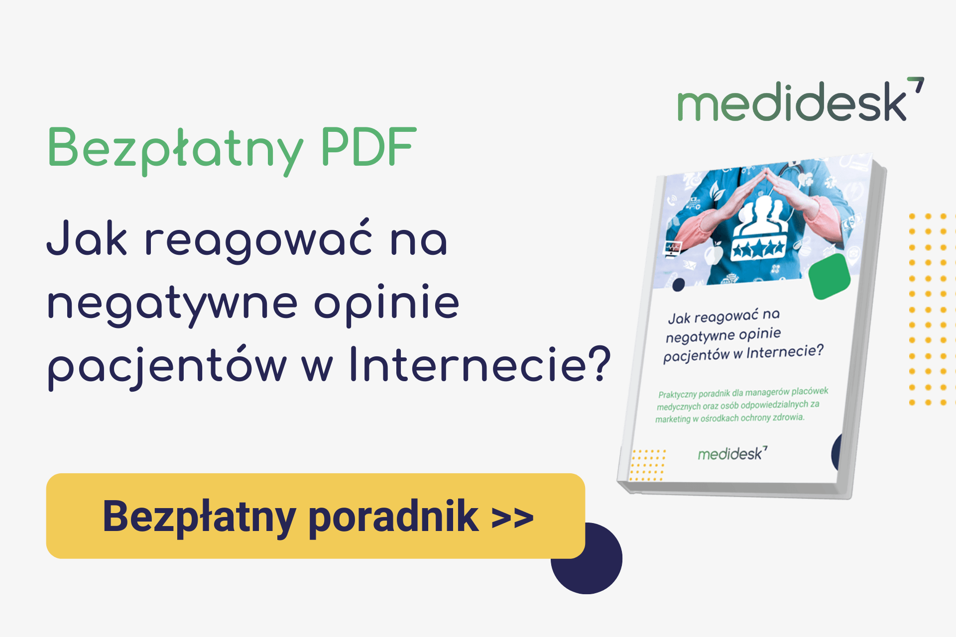 Jak reagować na negatywne opinie pacjentów w Internecie – bezpłatny poradnik