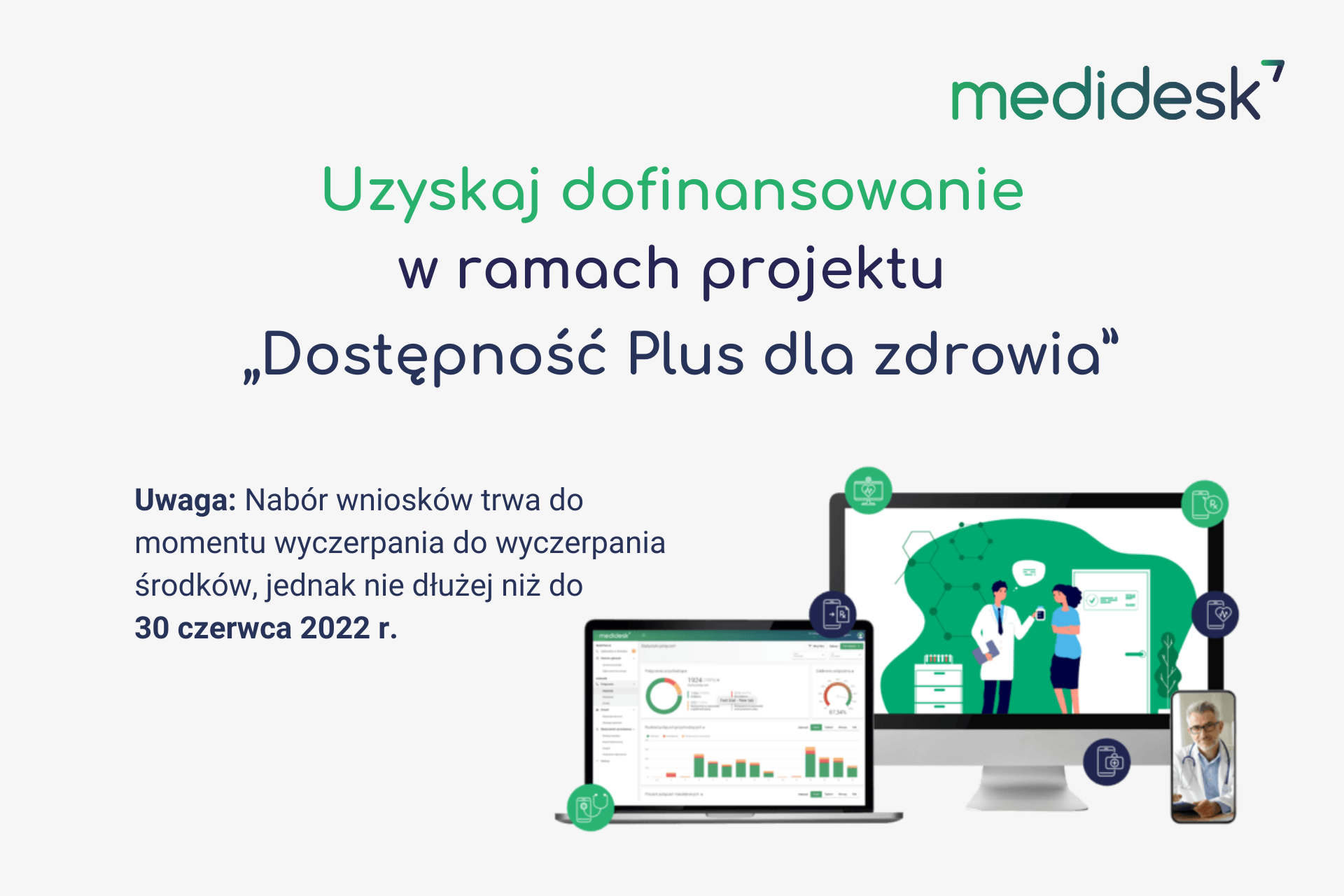 Uzyskaj dofinansowanie w ramach projektu „Dostępność Plus dla zdrowia”