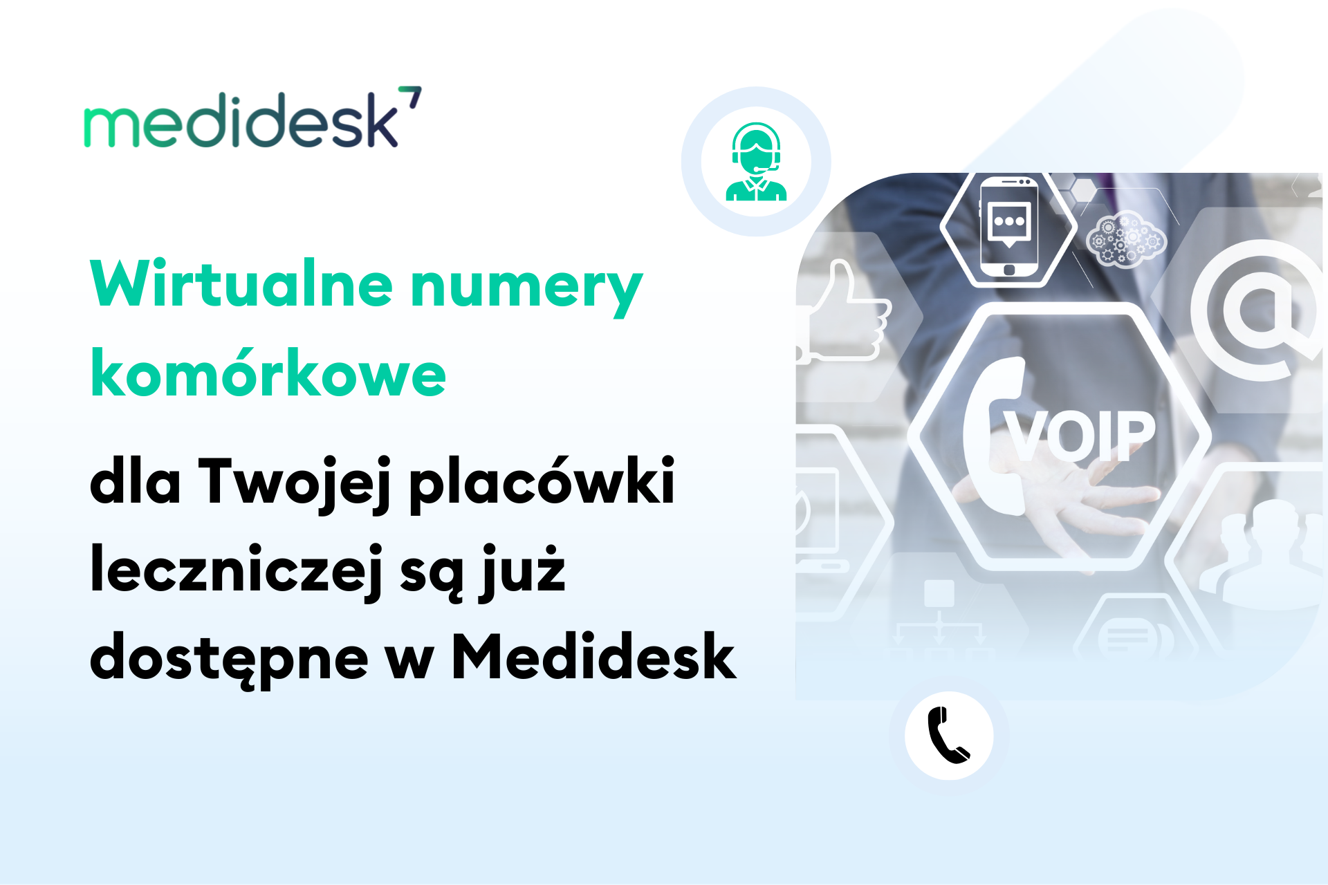 Wirtualne numery komórkowe w Medidesk