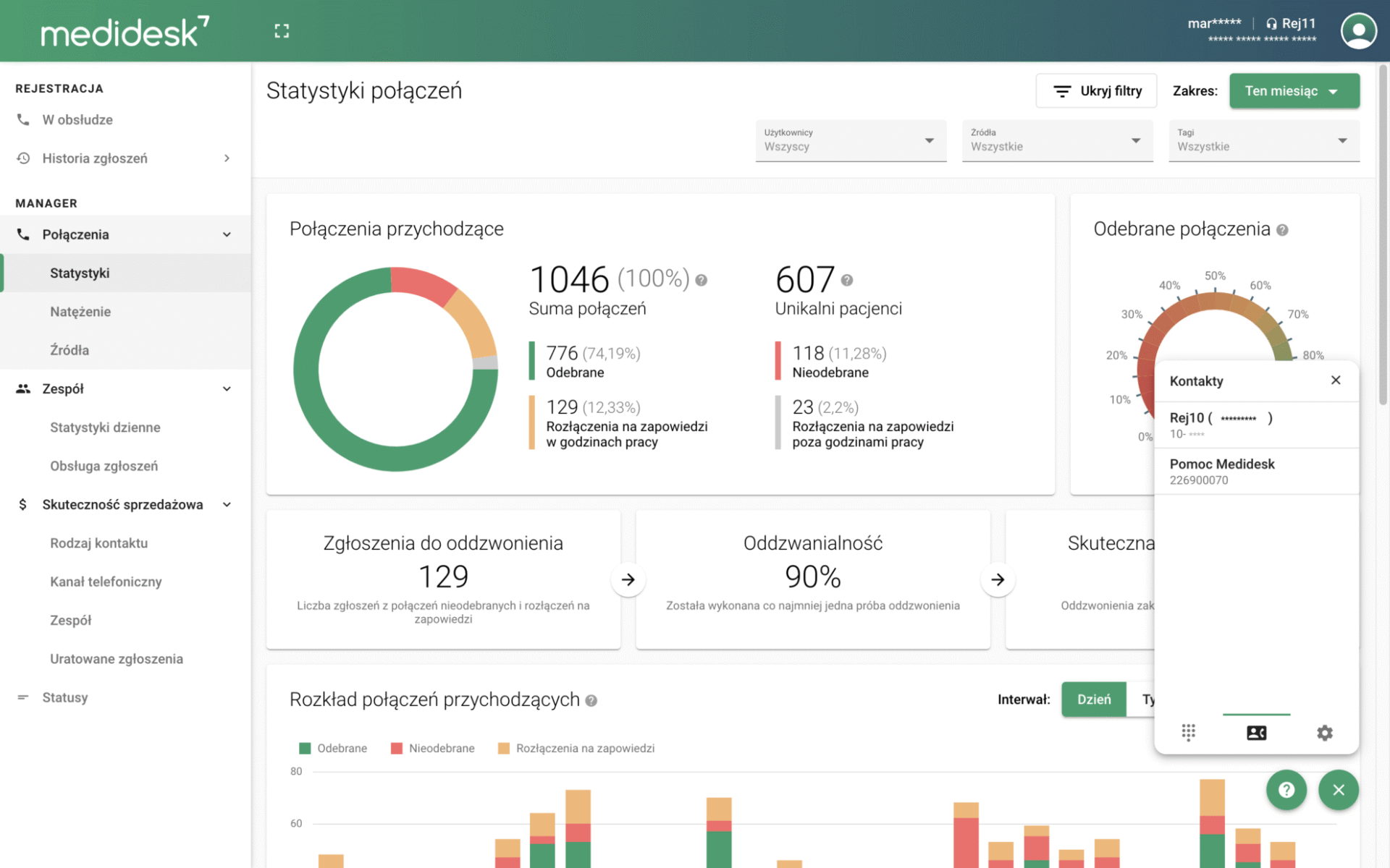 Nowe funkcjonalności w softphone Medidesk